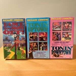 5x$25 (3) VHS NEW & SEALED Richard Simmons FUN Exercise Trio. Dance, Uptown